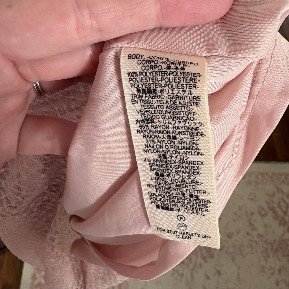 CLOSET CLEANOUT Free People mesh/lace body on dress- nude colored-Size L- NWT - Picture 9 of 9